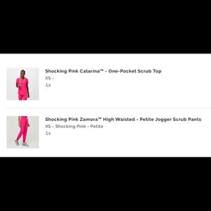 Figs Shocking Pink Zamora High Waisted Jogger Scrub Pants